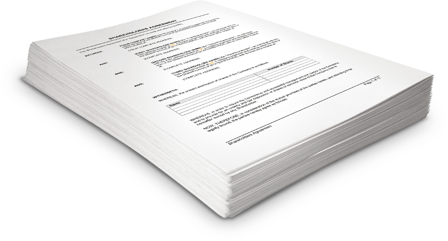 pack of divorce documents